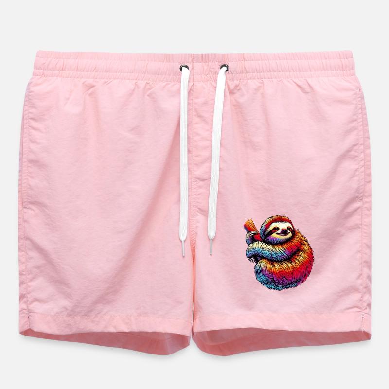 Faultier - Badeshorts - Pink