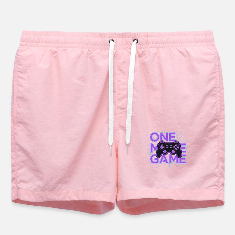 One Game Controller Neon Circuit - Swim Trunks - pink