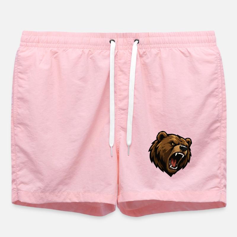 Dessin animé de l’ours brun - Short de bain - rose
