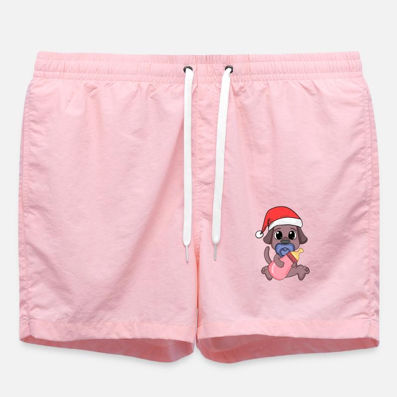 Chien Bébé Noël - Short de bain - rose