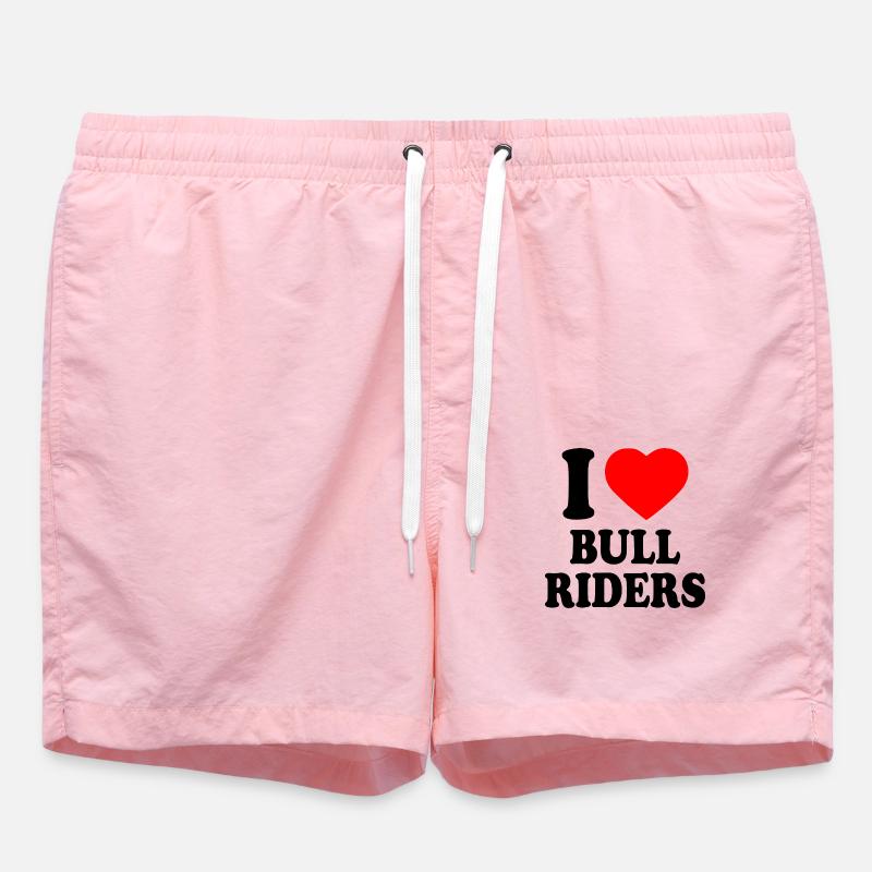 I love bull riders - Short de bain - rose
