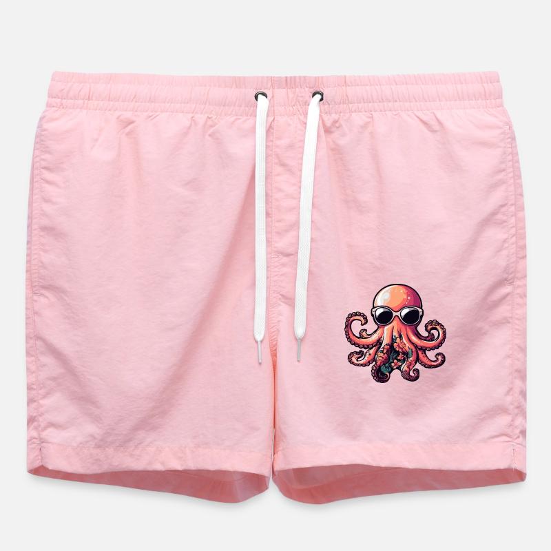 Octopus Bande dessinée Holiday - Short de bain - rose