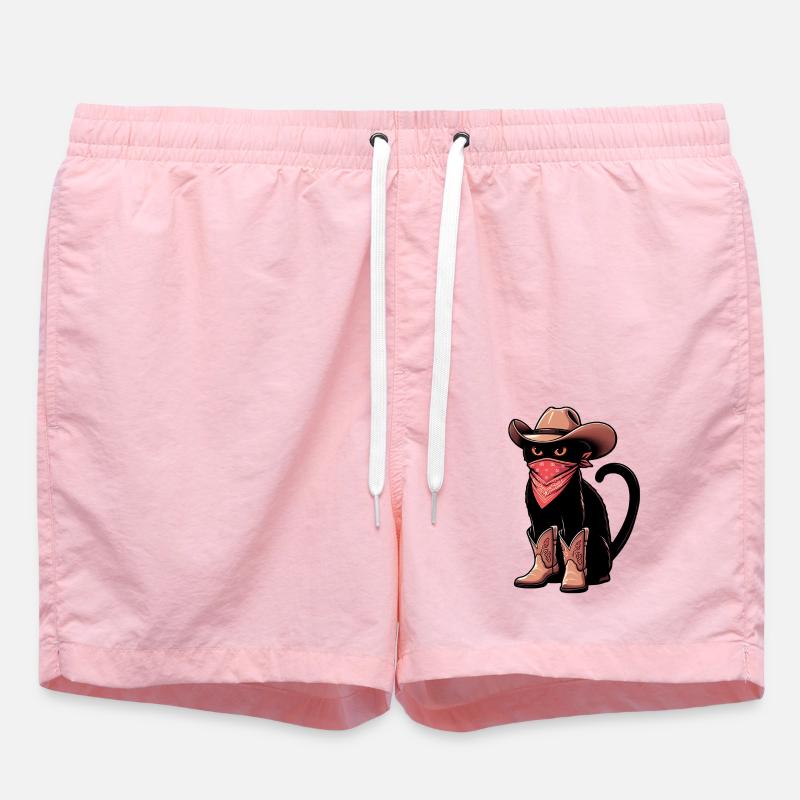 Chat cowboy - Short de bain - rose