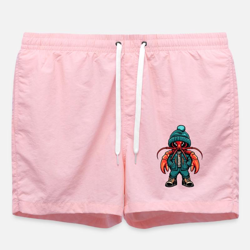 Crabe homard drôle d’hiver - Short de bain - rose