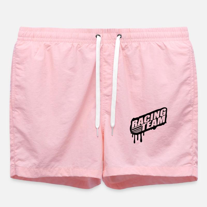 Racing Team Graffiti Stamp - Badeshorts - Pink