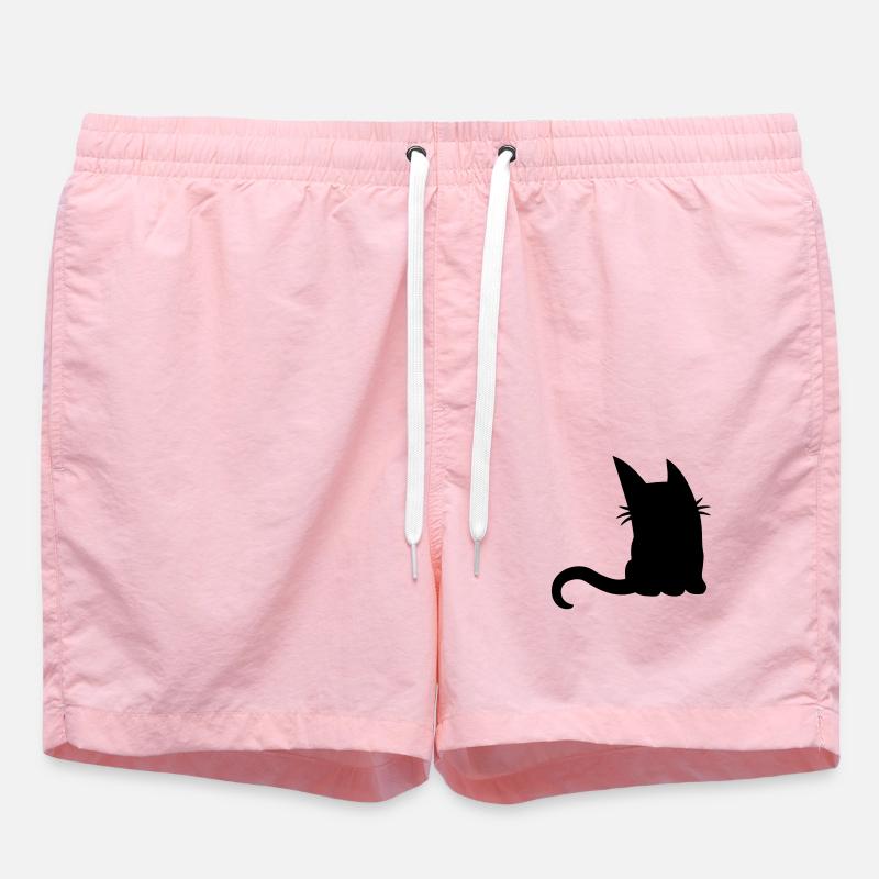 Silhouette mignon petit chat - Short de bain - rose