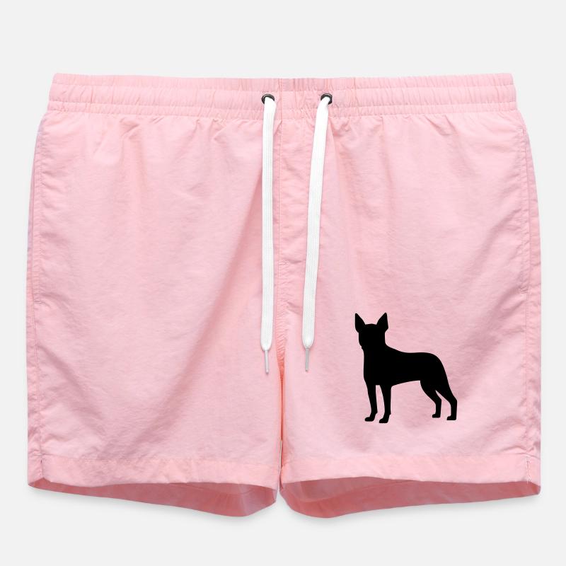 Boston Terrier - Short de bain - rose