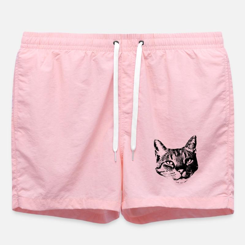 Cat Kitten Cat Shirt Gift - Swim Trunks - pink
