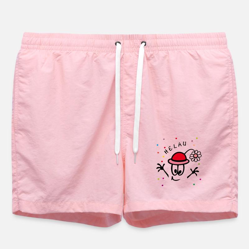 Carnival, Carnival, Comic - Swim Trunks - pink