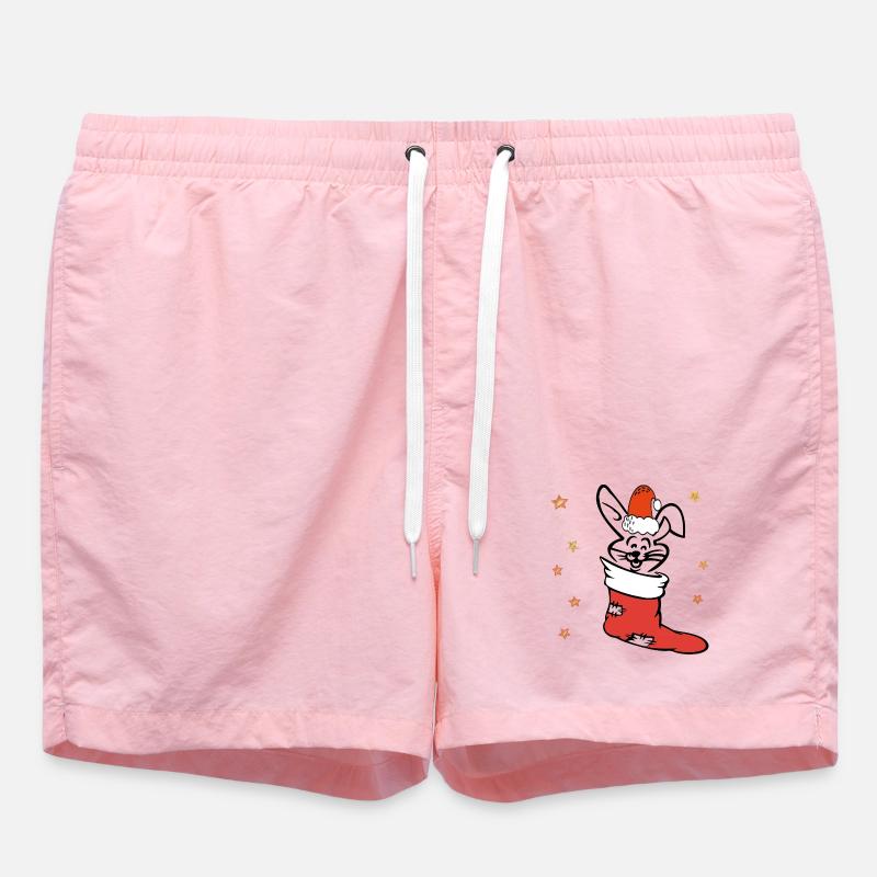 Easter Bunny St. Nicholas - Swim Trunks - pink