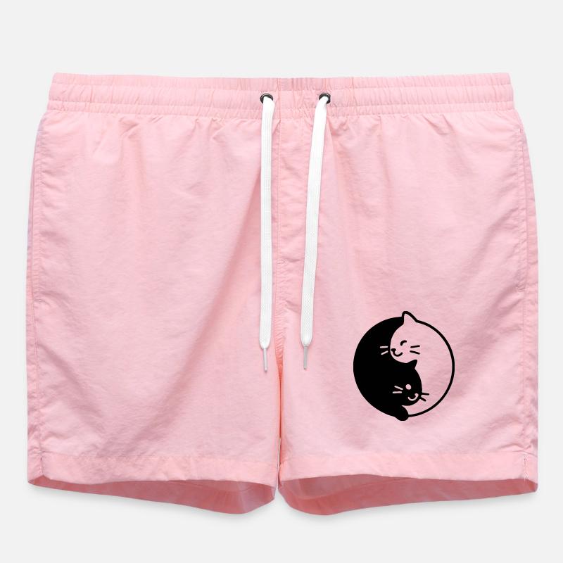 Duo de chats Yin et Yang - Short de bain - rose