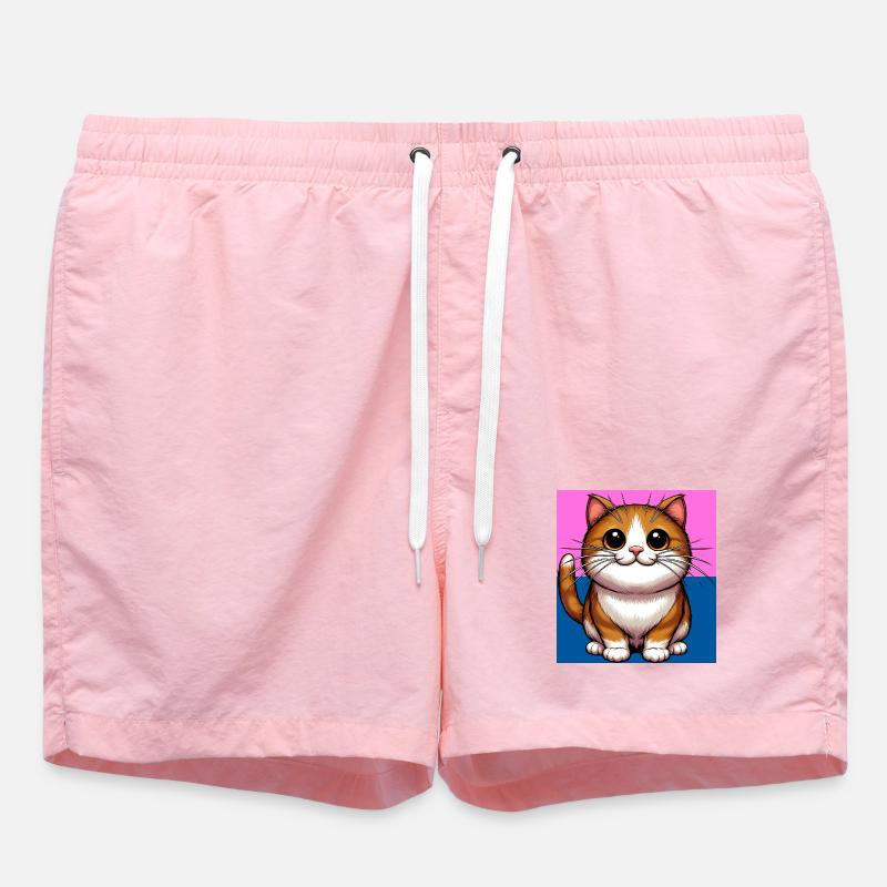chat - Short de bain - rose