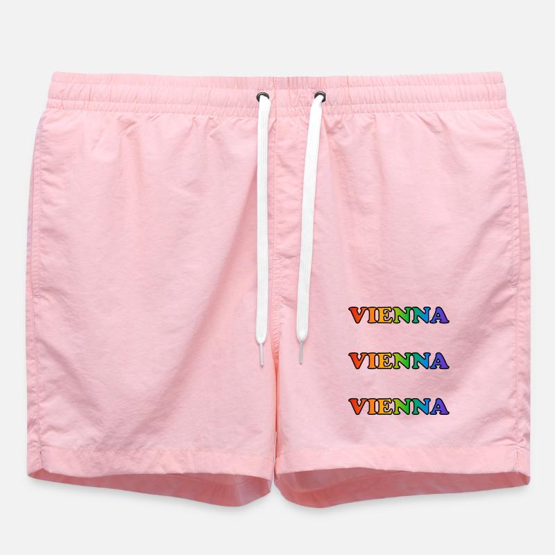 Vienna Rainbow Repeats - Swim Trunks - pink