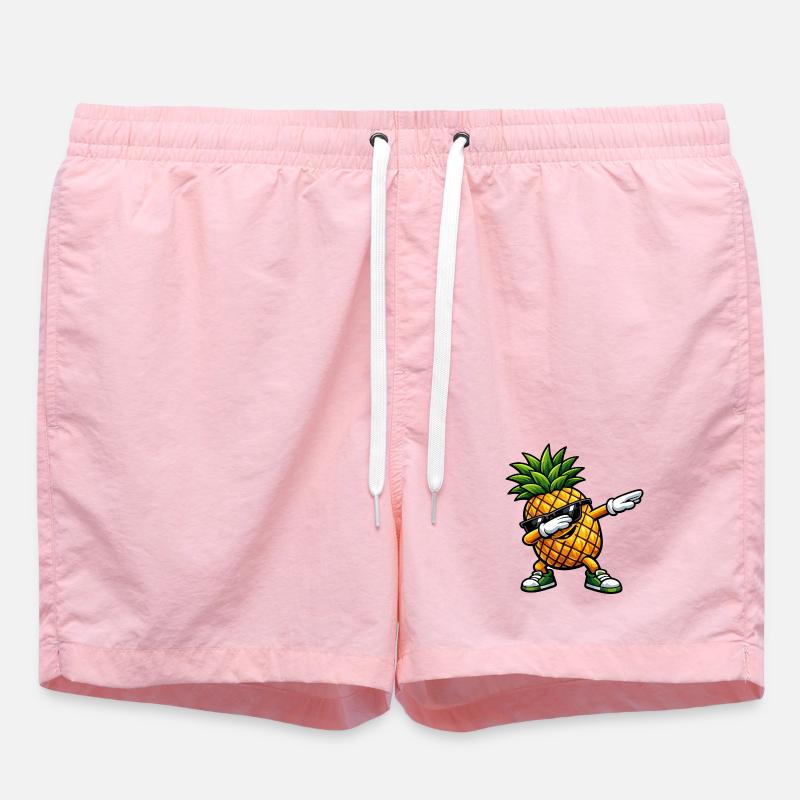 Tamponnement de l’ananas - Short de bain - rose