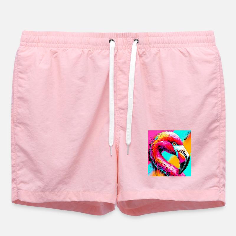 flamingo - Swim Trunks - pink