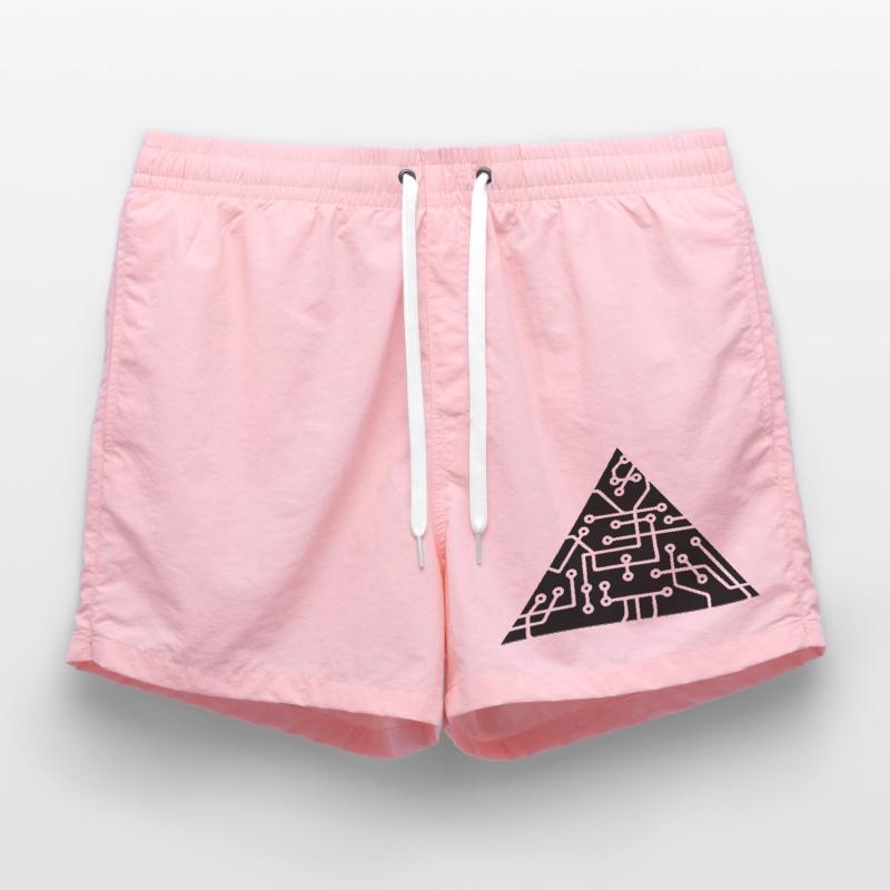 triangular shape microchip technology cool design Swim Trunks