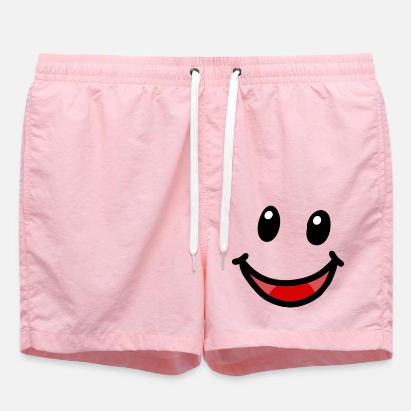 Friendly face emotion feelings mouthguard - Swim Trunks - pink