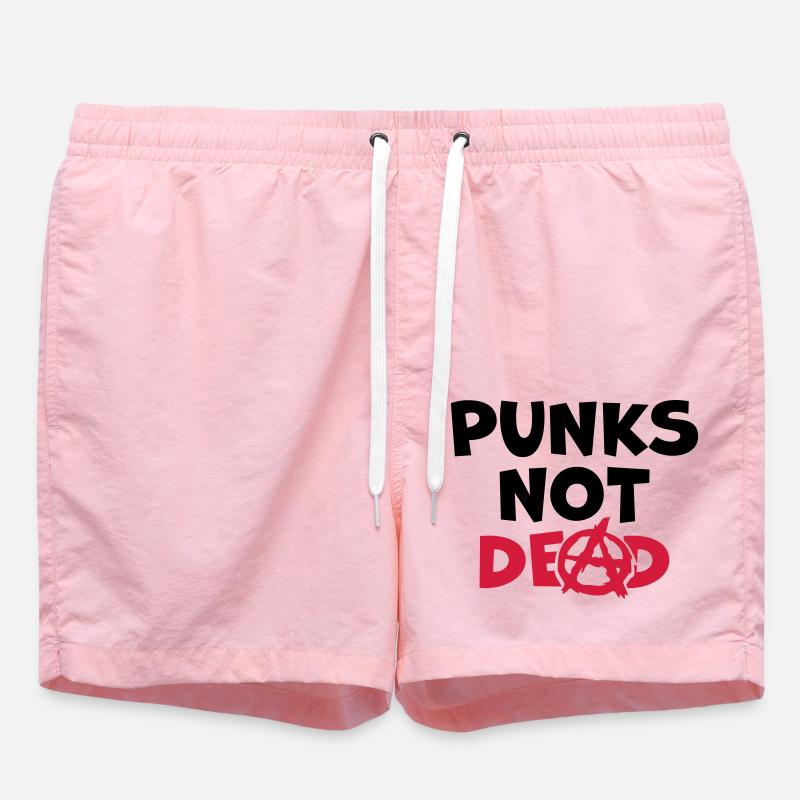 Zitat punks not dead - Badeshorts - Pink