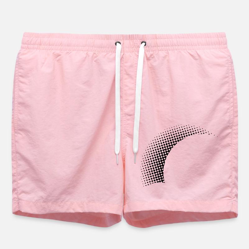 Graphique vectoriel pointillé demi-cercle - Short de bain - rose
