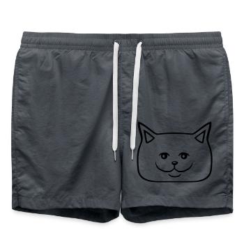 Jolie chatte Ayant l’air heureuse Joyeuse Souriante - Short de bain -  - Devant