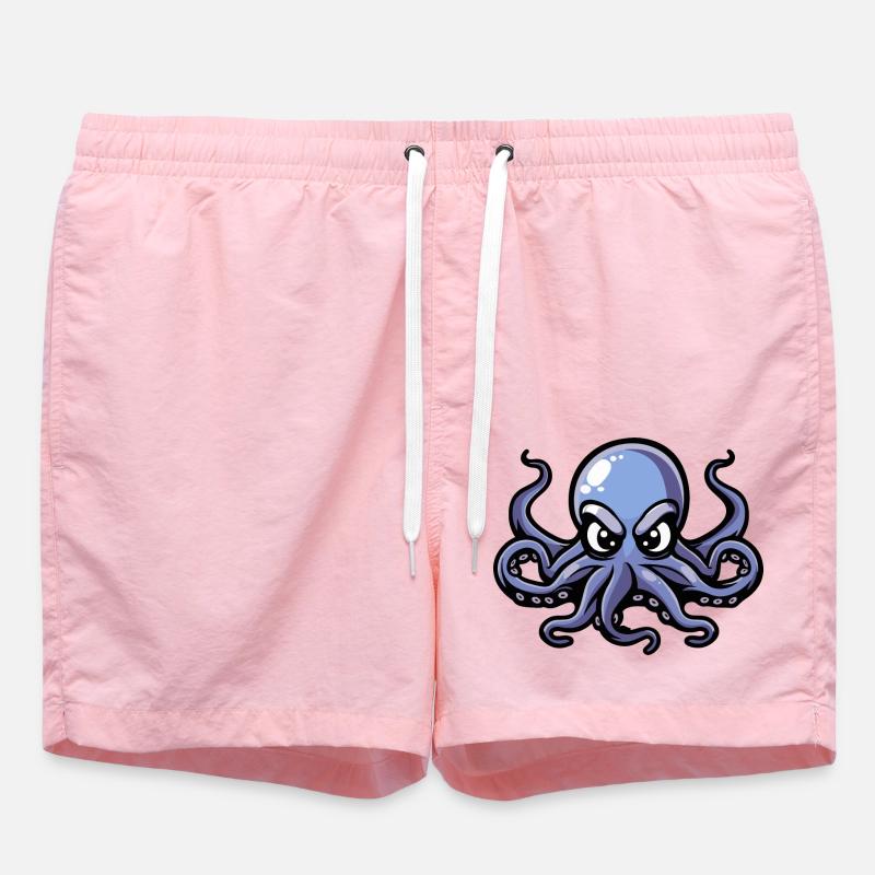 Oktopus Comic - Badeshorts - Pink
