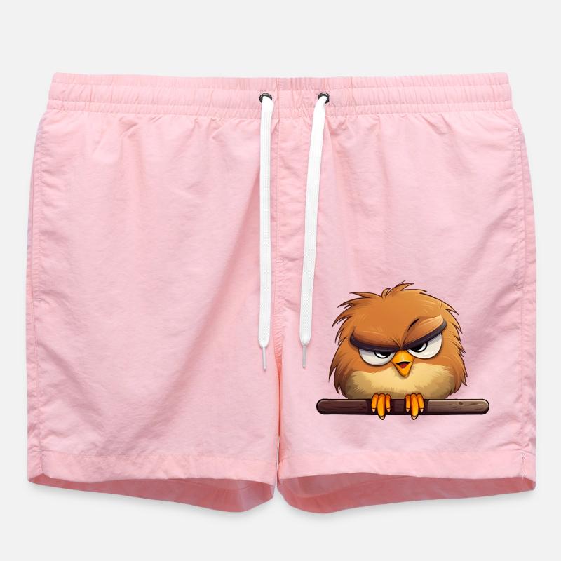 Really? Vogel mit bösem Blick - Badeshorts - Pink