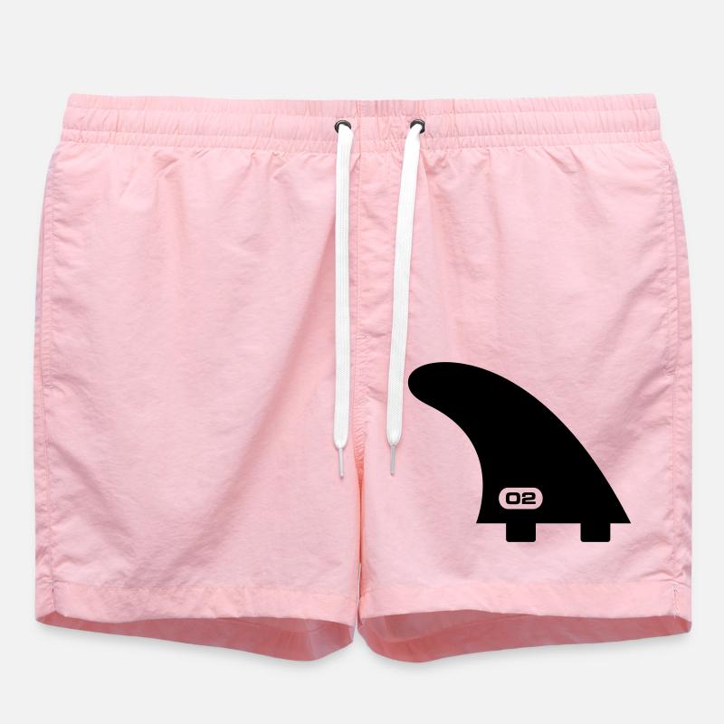 Aileron de surf – Conception offshore de 6 pieds - Short de bain - rose