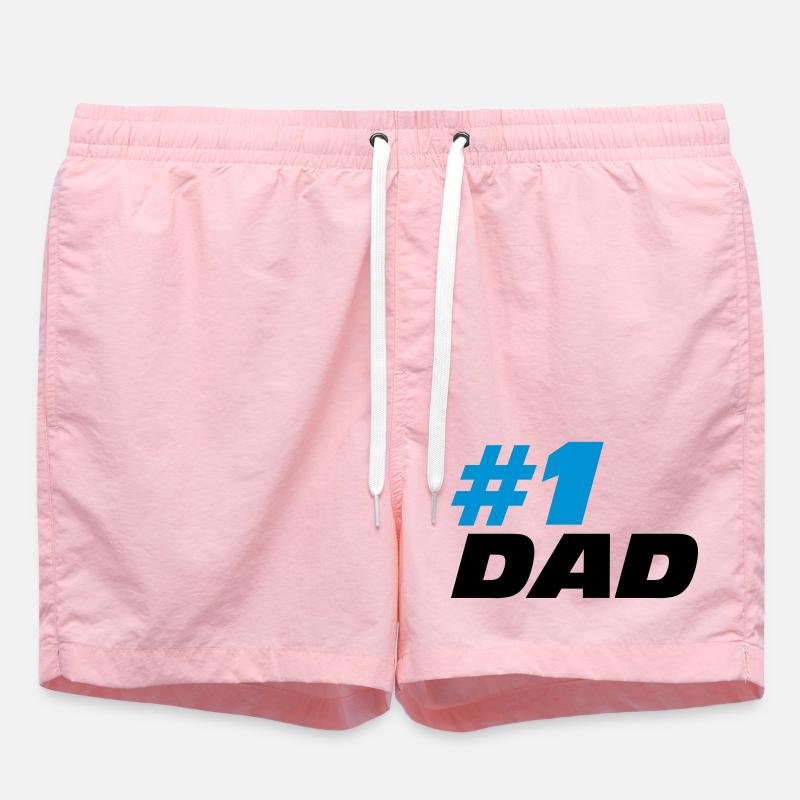 #1 Dad - Badeshorts - Pink