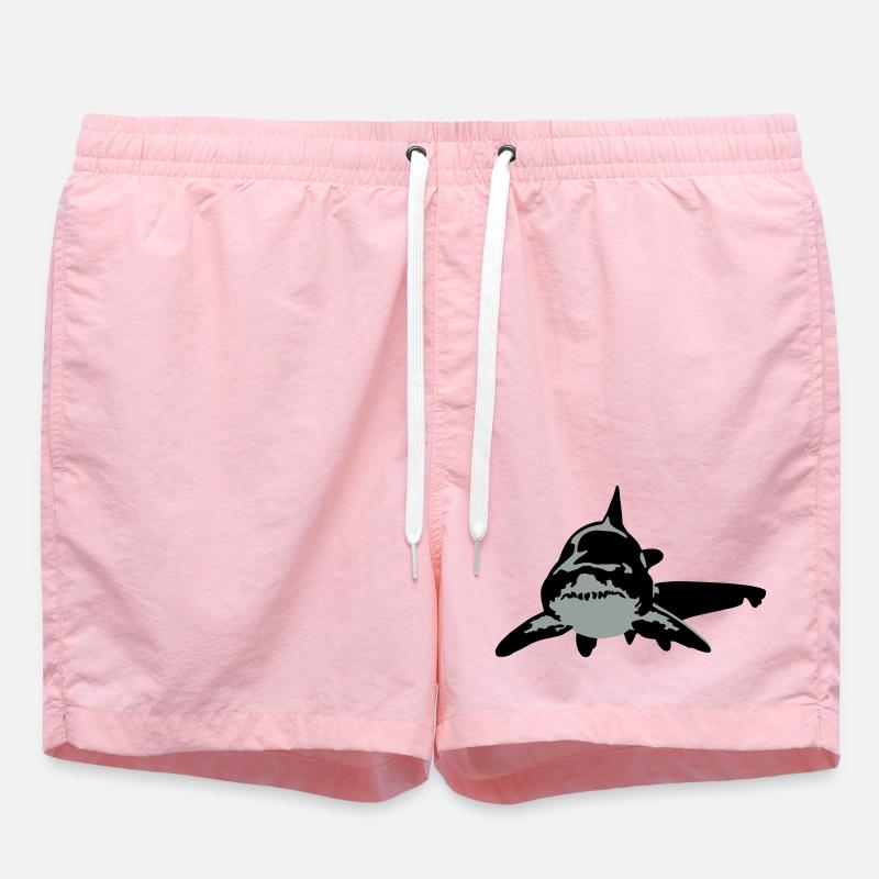 shark - Swim Trunks - pink