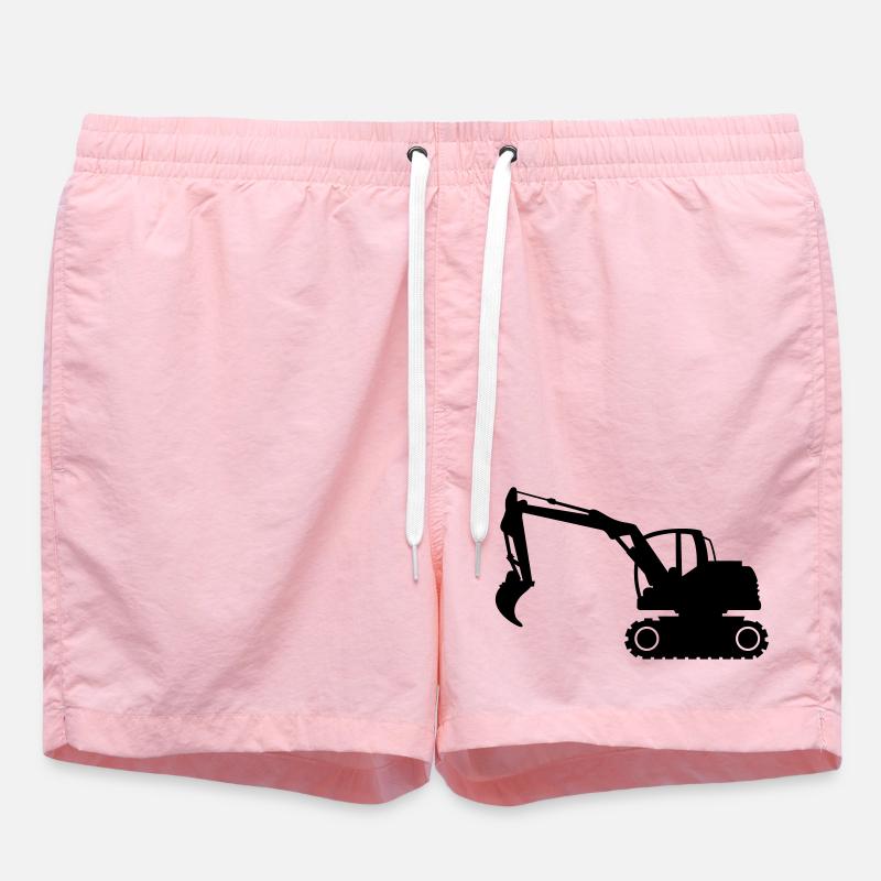 excavator - Swim Trunks - pink