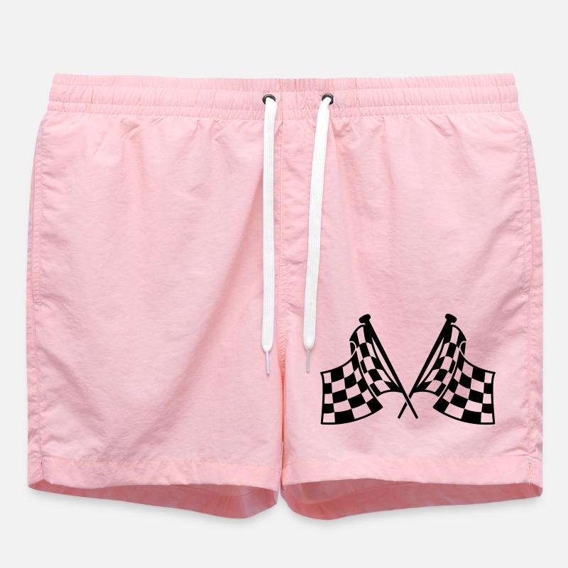 drapeaux de course - Short de bain - rose