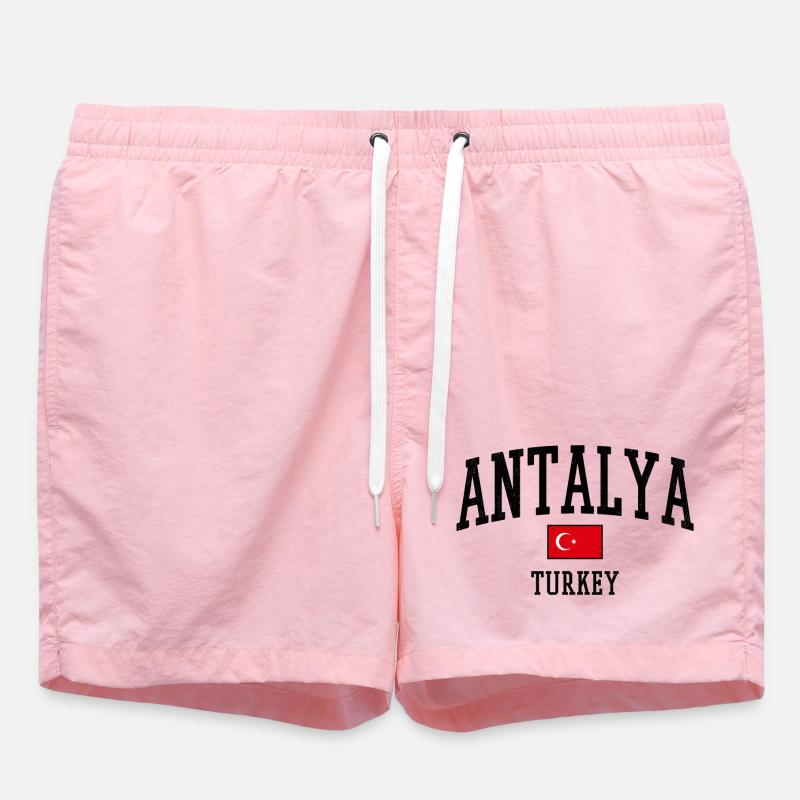 Small Turkish Crescent Emblem - Swim Trunks - pink