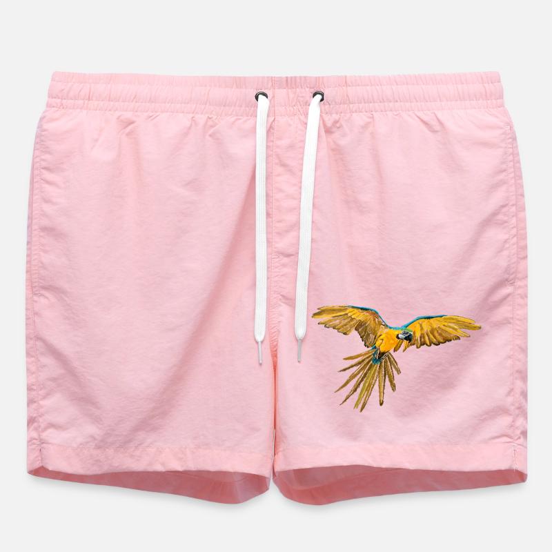 Vol perroquet jaune-bleu - Short de bain - rose