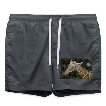 Giraffes Mosaic Portrait - Swim Trunks -  - Front
