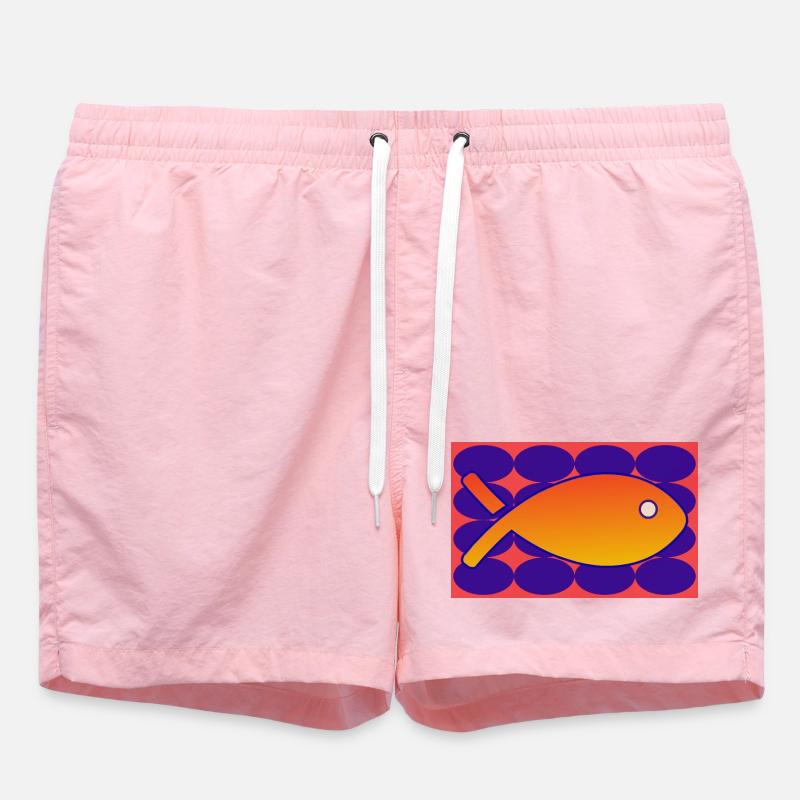 POISSON. SARDINE. POISSON D'AVRIL. MER. OCÉAN - Short de bain - rose