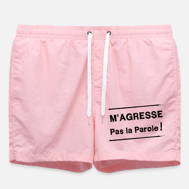 DON'T ATTACK ME THE WORD! - Swim Trunks - pink