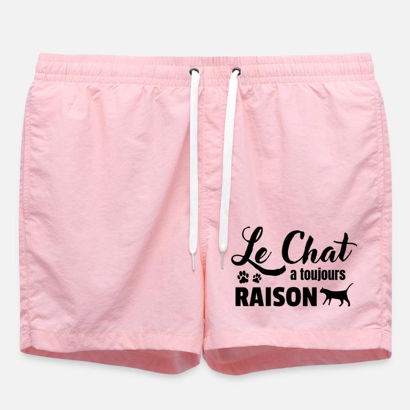 The cat is always right - Swim Trunks - pink