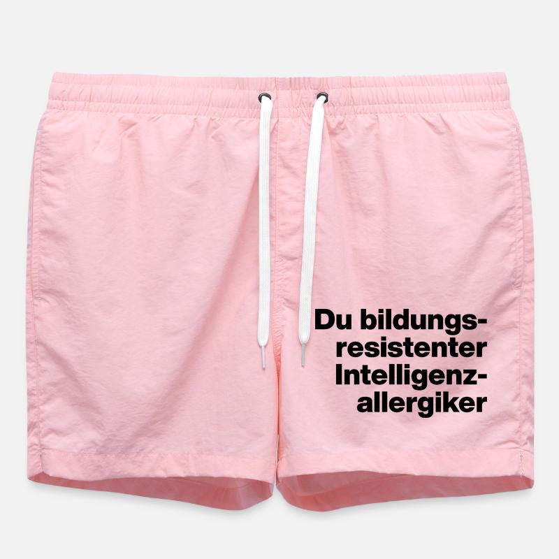 DU BILDUNGSRESISTENTER INTELLIGENZ-ALLERGIKER. - Badeshorts - Pink