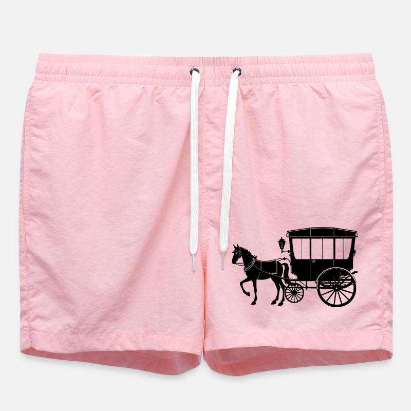 Calèche à chevaux Amish - Short de bain - rose