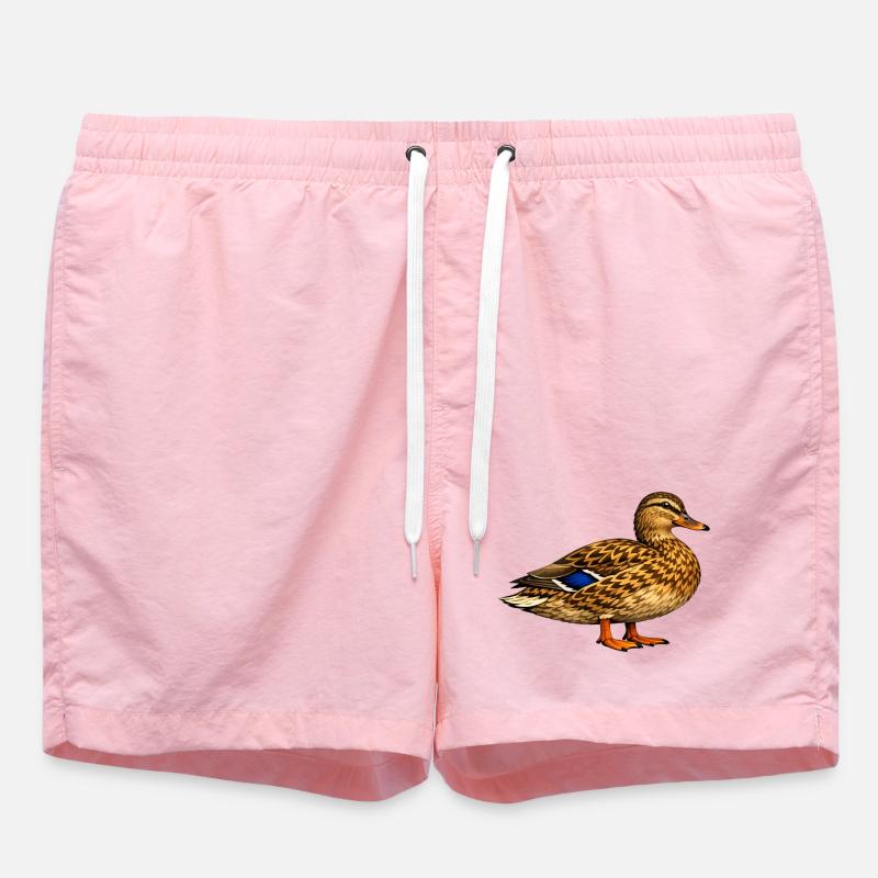 Mallard Duck - Swim Trunks - pink