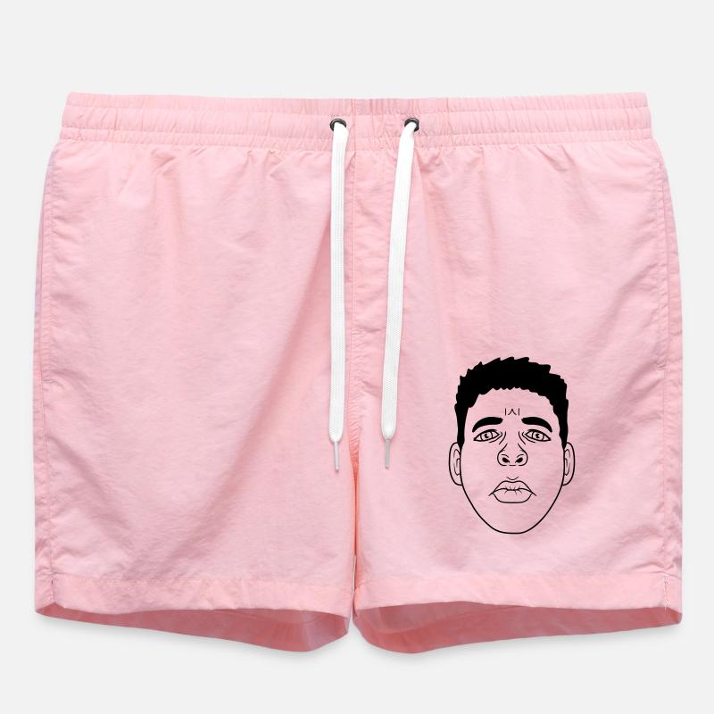 Kiss mouth sad face design - Short de bain - rose
