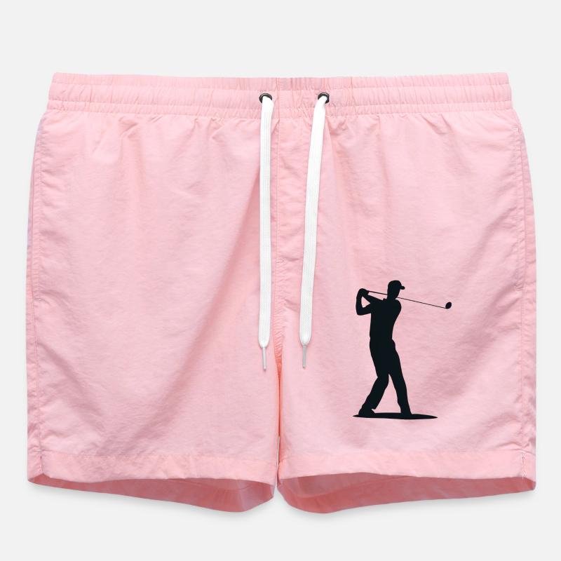 Silhouette de golfeur - Tee Golf - Short de bain - rose
