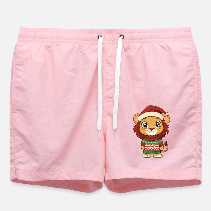 Bande dessinée de Noël Lion - Short de bain - rose