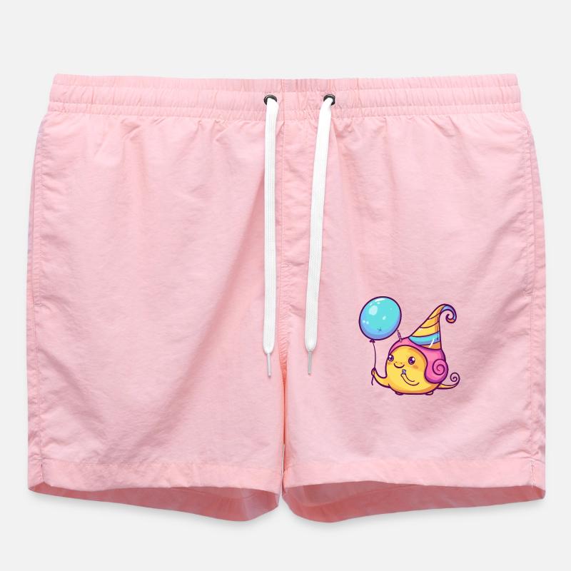 Escargot Anniversaire Bébé - Short de bain - rose