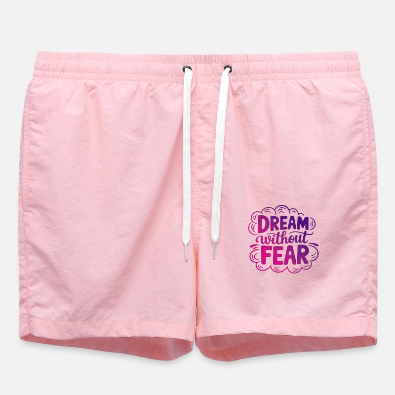 Rêve sans peur Citation - Short de bain - rose