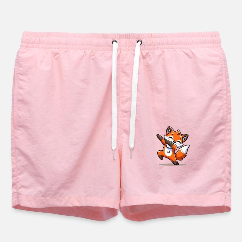 fuchs tier dabbing - Badeshorts - Pink