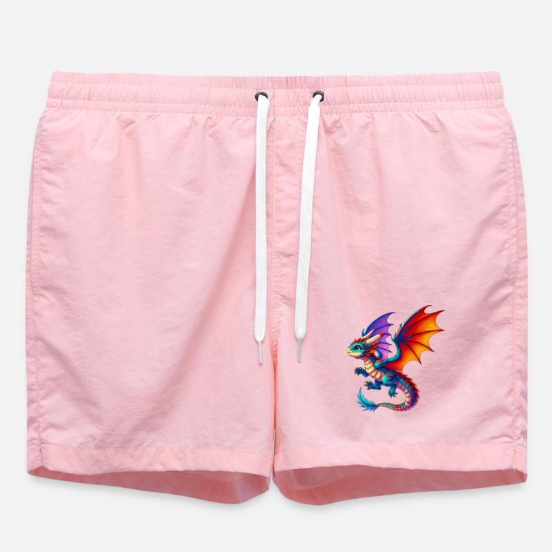 Dragon - Swim Trunks - pink