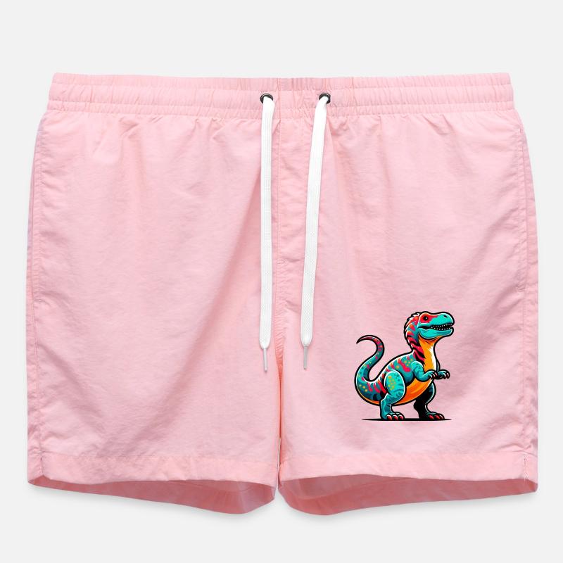 Dinosaur - Swim Trunks - pink