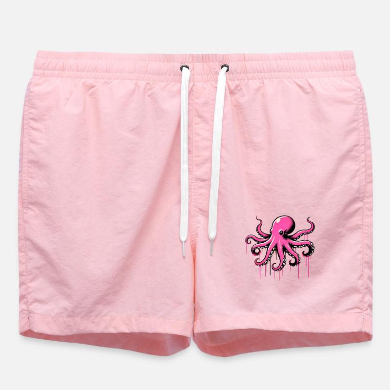 Octopus - Swim Trunks - pink