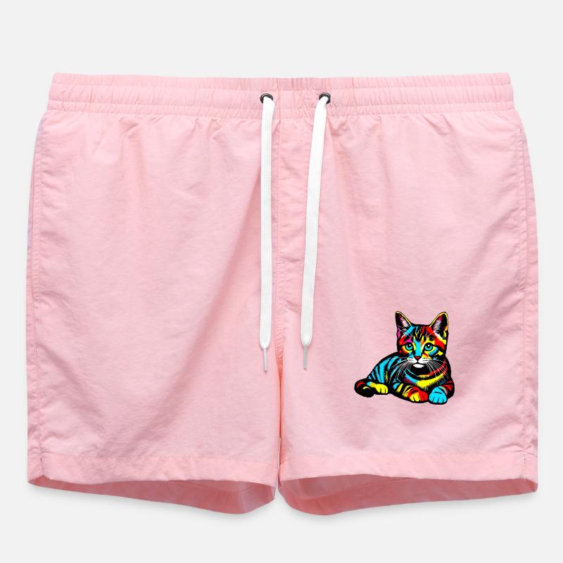Chat - Short de bain - rose
